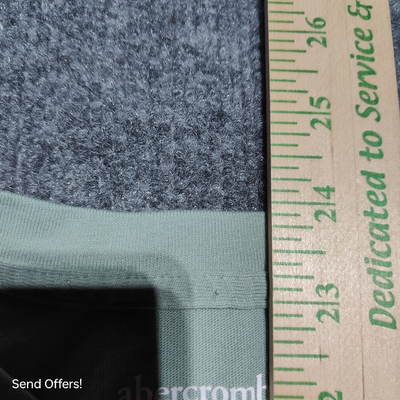 Abercrombie Kids 15/16 Large Green Long Sleeve Shirt Top  Embroidered Moose - Picture 5 of 6